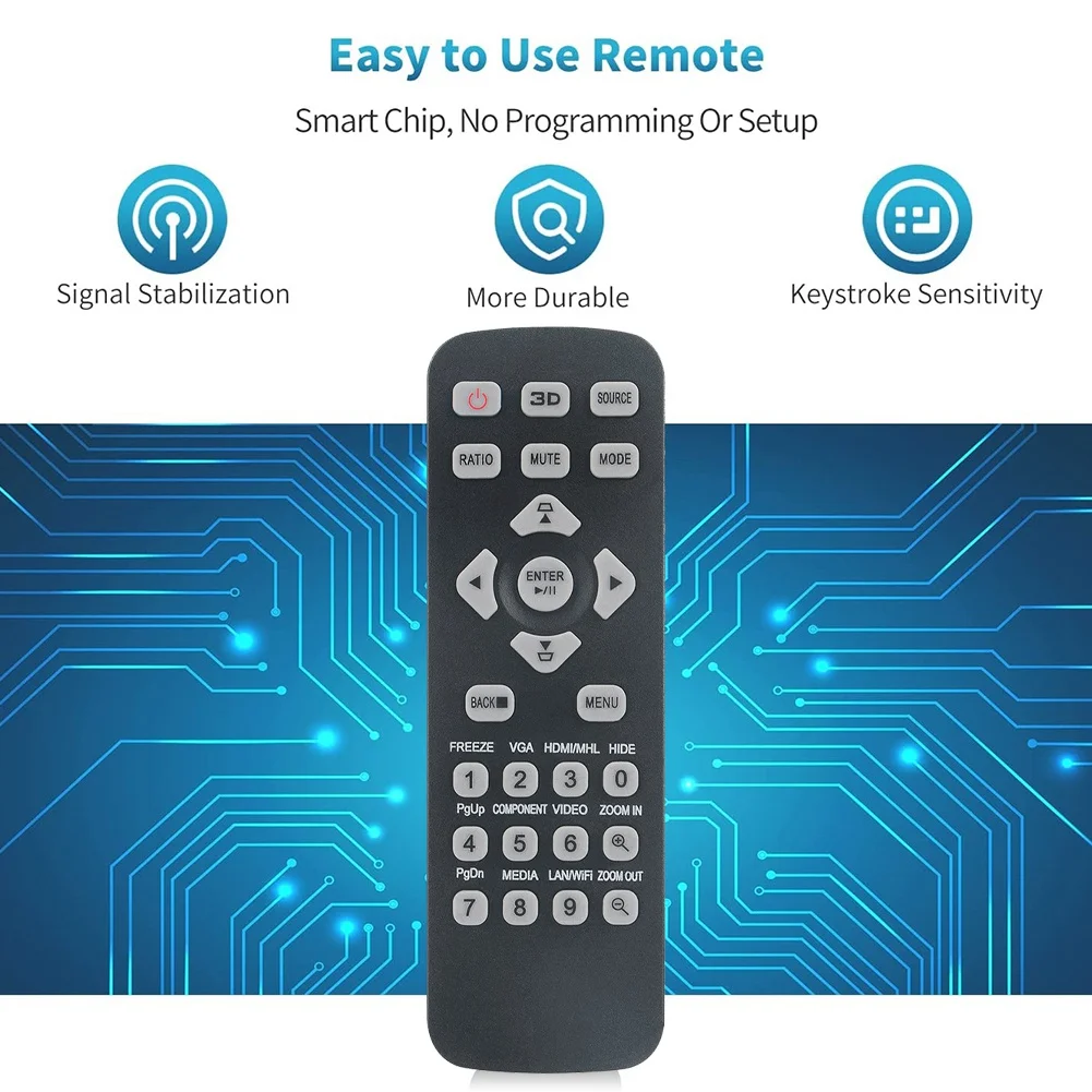 Replace Remote Control For Acer Projector P1250 T-2501 P1150 AS329 DX120 BS-020D810D MF-220T