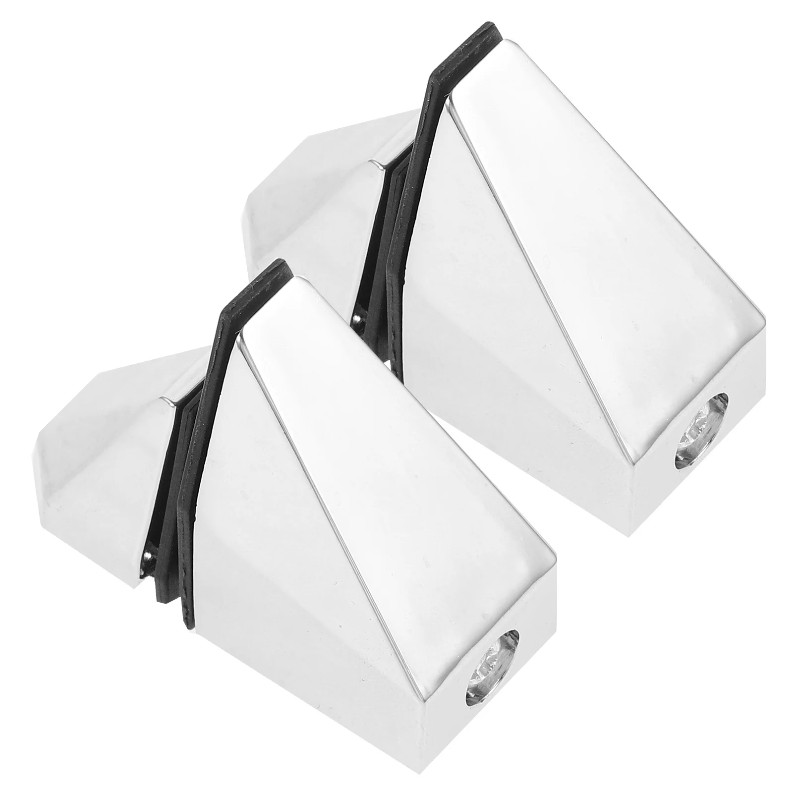 2 قطعة دعامات الرف الزجاجي قوية مقاومة للاهتراء سطح أملس خزانة الدش رفوف تثبيت دعامات الرف الزجاجي