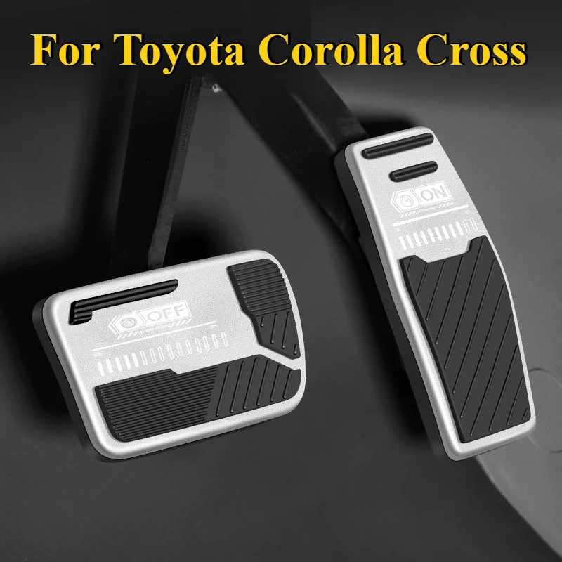 

​​For Toyota Corolla Cross/Frontlander: Aircraft-Grade Aluminum Pedal Covers - Anti-Slip Gas/Brake Pad Set (2020-2024)