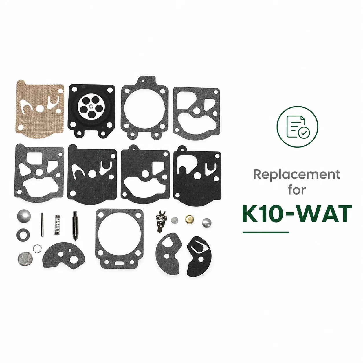 2-Pack Carburetor Repair Kit Diaphragm Gasket with Primer Bulbs For Walbro K10-WAT WA Series Husqvarna Poulan McCulloch Parts
