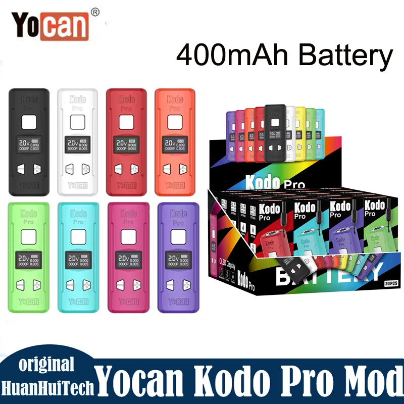 5-10 قطعة الأصلي Yocan كودو برو vape Mod 400mAh بطارية 10s التسخين 510 موضوع البطارية ل 510 خرطوشة السجائر الإلكترونية #1