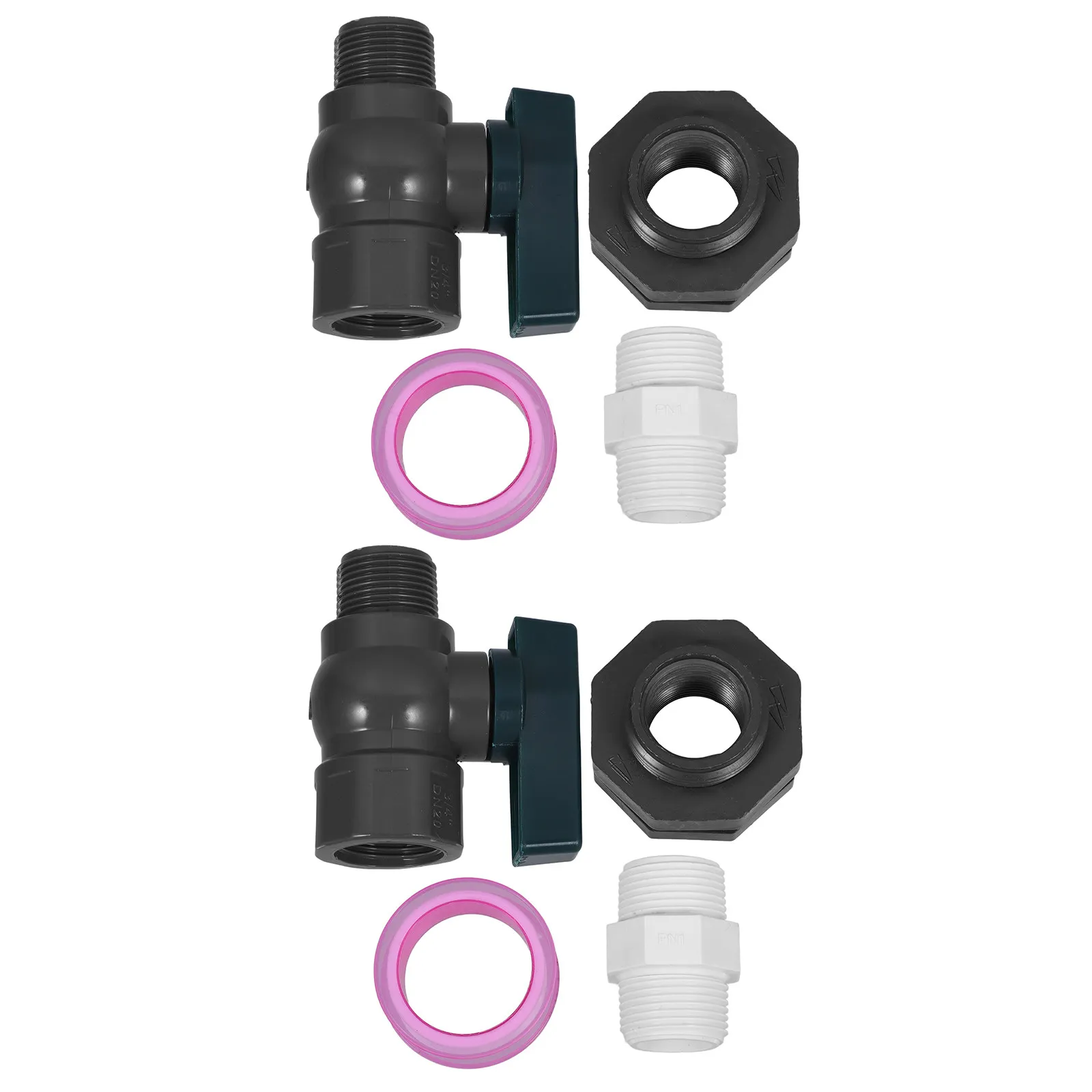 2 Sets Faucet Diverter Replacement Quick Connector Attachment Adapter Hose Valve
