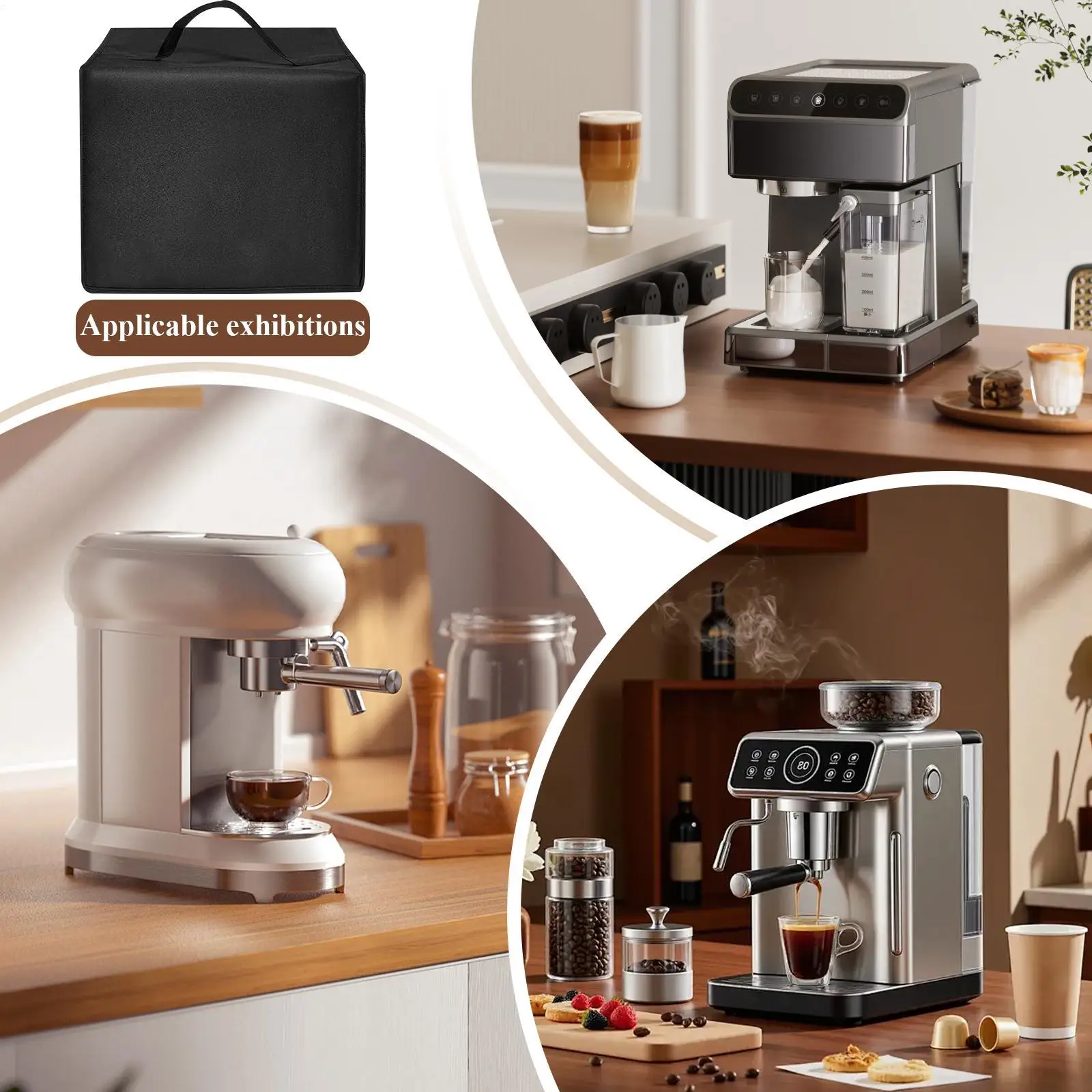 

Пылезащитный чехол для кофеварки, водонепроницаемый защитный чехол для кофеварки с верхней ручкой, портативный нейлоновый протектор для магазина, кафе