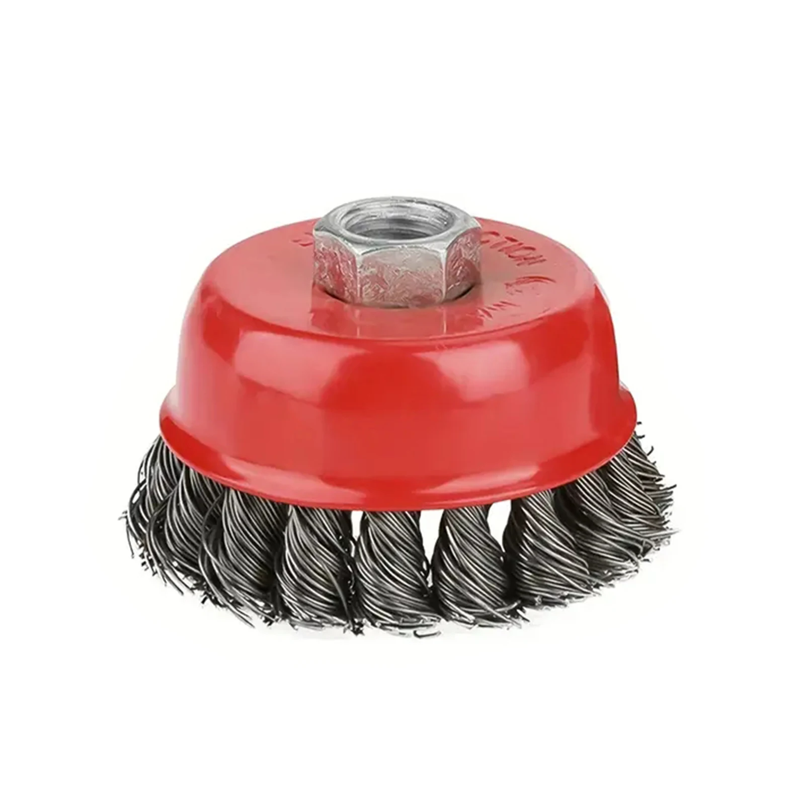Wire Cup Brush for Angle Grinder, 1 Pack 3 inch Twisted Knotted Wire Brush for Grinders, 5/8 Inch-11 Threaded Arbor, for Heavy C