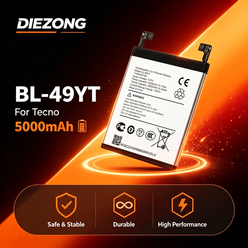 5000Mah New BL-49YT Suitable for Tecno Transsion Mobile Phone Battery Long Lasting Battery Life Fast Shipping
