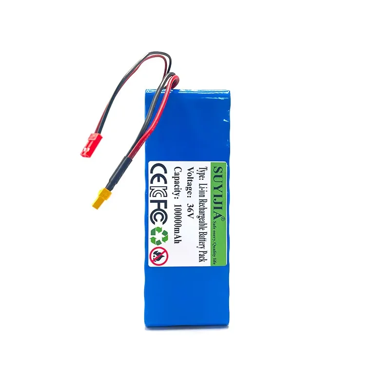 10S2P 36V Lithium Battery Pack 18650 100Ah 1000W for Scooters Electric Bikes Wheelchair Power Tools 42V 2A Charger