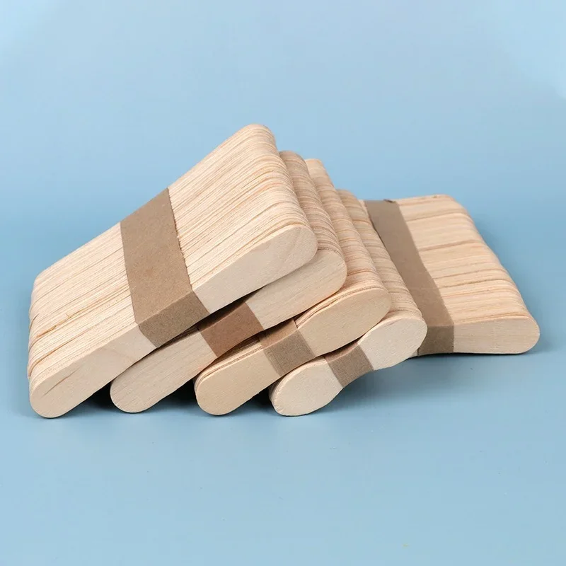 50/100 Pcs Wood Ice Cream Sticks Homemade Popsicle Sticks Natural Wooden Popsicle Wooden Craft Stick Popsicle Accessories