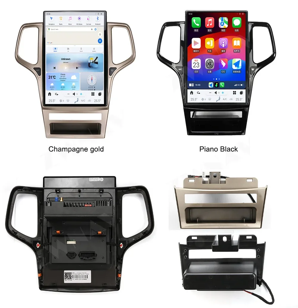 Multimedia Player Car Radio For Jeep Grand Cherokee 2011-2020 Android 13 Qualcomm Snapdragon Auto Stereo  GPS Navigation Screen