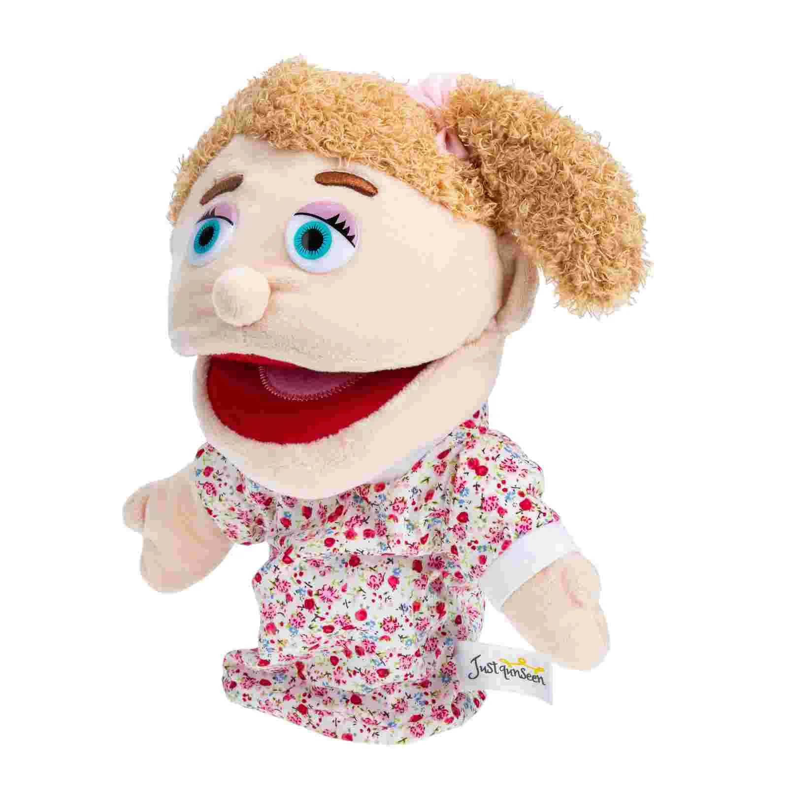 Marioneta de mano familiar para contar historias, ventriloquismo, juguete interactivo para niños, juguetes de peluche para adultos, papel de imitación, parlante de algodón