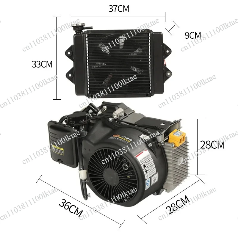 4KW 5KW 6KW Electric Vehicle Range Extender Low Noise Generator for Four Wheeler  Portable Generator DC 48V 60V 72V