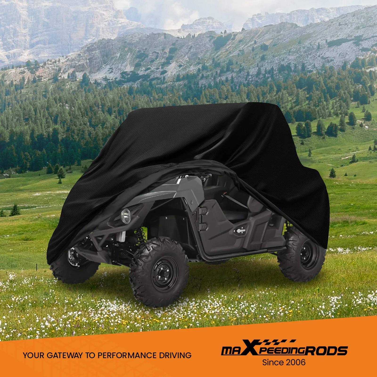 

UTV Body Cover for 2-3 Passenger UTVs 124.8*58.5*66.3 inches 420D,PU2000 Protection Dust Outdoor Windproof Waterproof