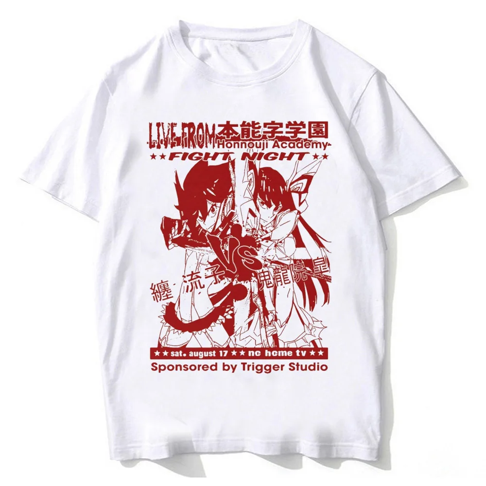 Kill La Kill Ryuko T-Shirt Girl Anime Ryuko Matoi Senketsu Black Shirt 100% Cotton High Quality Streetwear