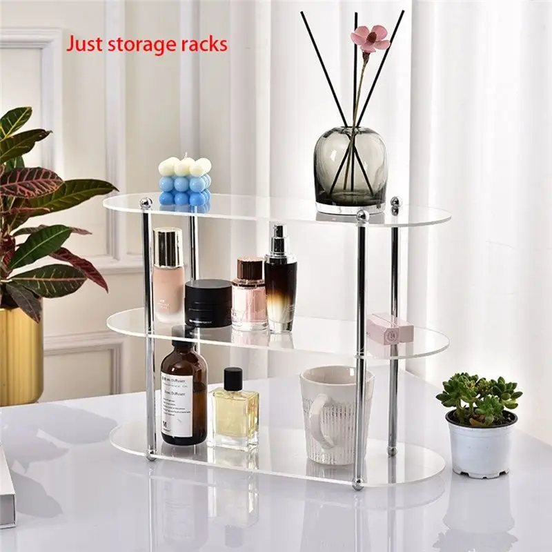 Picture 3: A84X-Ins Style Acrylic Multi-Layer Storage Rack Decorative Shelves Desk Organizer Makeup Jewelry Home Organization