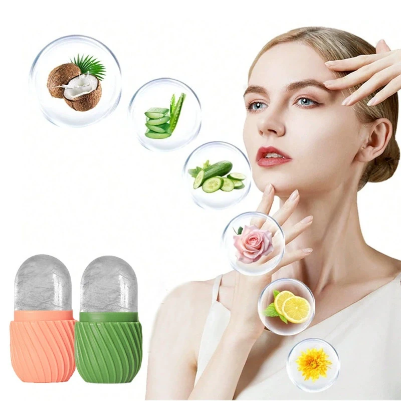 Reusable Tray For Reducing Puffiness Silicone Face Ice Mold For Beauty And Skin Care Silicon Face Ice RollerUniversal Box