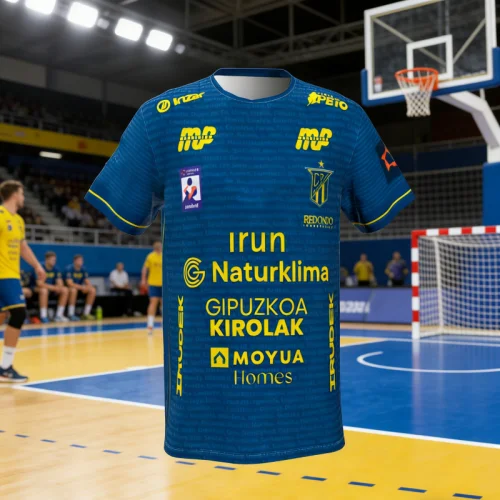 Camiseta de Balonmano Española IRUDEK Bidasoa Irun Asobal, Deportiva, Cómoda, Transpirable, Agradable a la Piel, Ropa para Padres e Hijos