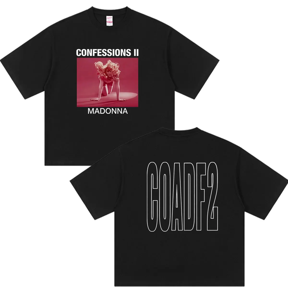 Madonna Confessions II Tour 2026 Grafik-T-Shirts für Herren und Damen, Kleidung, Mode, Vintage-T-Shirt, lässig, 100 % Baumwolle, übergroßes T-Shirt – Detail 2