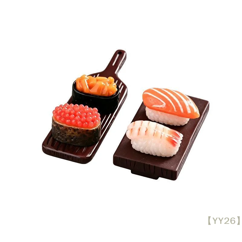 【YY26】10Pcs Realistic Sushi Resin Model Japanese Dining Table Decor & DIY Craft Accessories