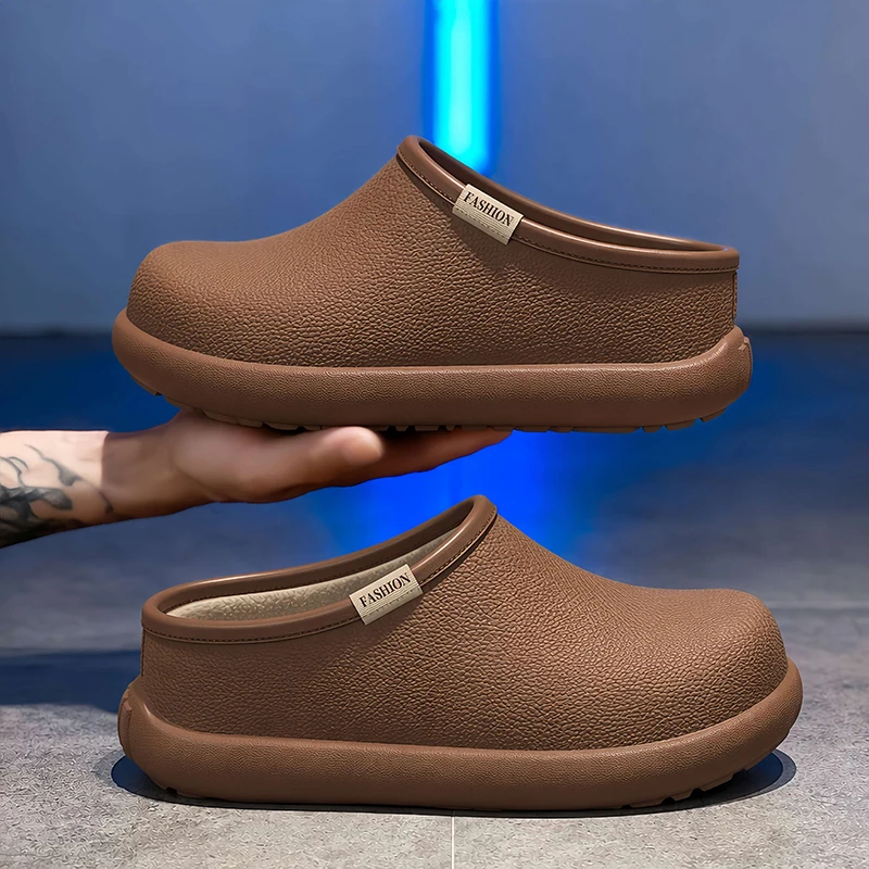 Men Garden Clogs Winter Women Warm Lining Slipper Light Weight House Slides Professional Chef Clog Oil-Proof Doctor Kitchen Shoe
