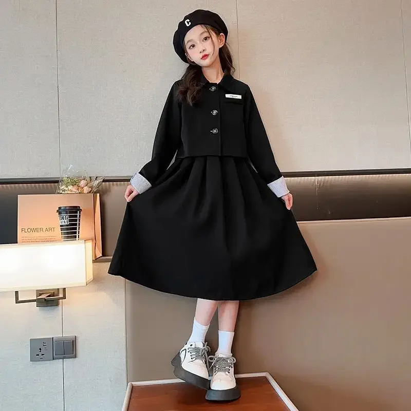 

Children Clothing Set Spring Autumn Girls Clothes Kids Blazer + Skirt 2PCS Suits for Teen Girls Long Sleeve Outfits 6 9 12 Years