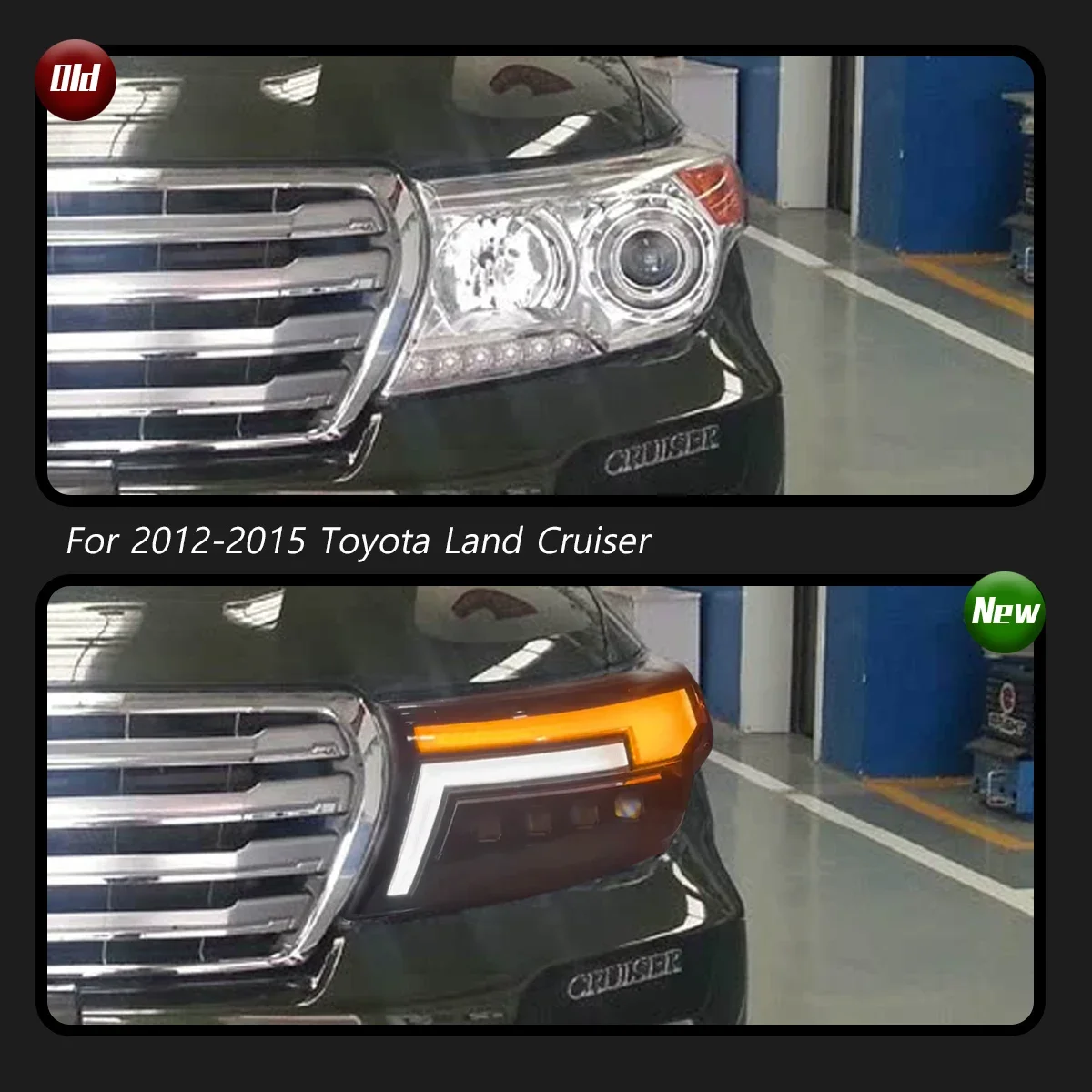 

Car For Toyota Land Cruiser Headlight 2012-2015 Upgrade Modified to New DRL Dynamic Turn Signal LED Headlight Auto Accessories