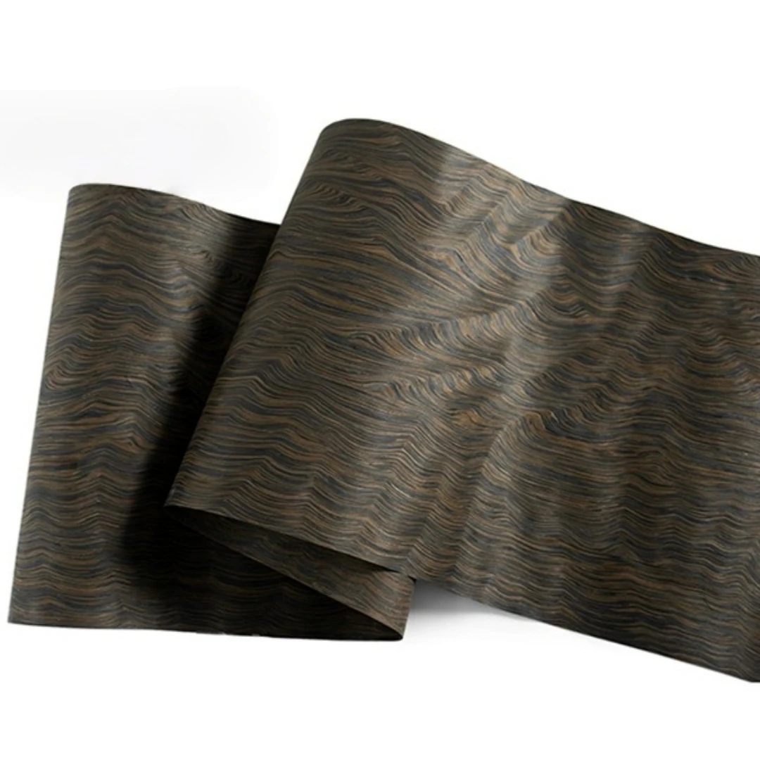58x250cm 흑단 뿌리 벌 패턴 목재 베니어 가구 표면 디자인 캐비닛 장식 벽 패널 프로젝트