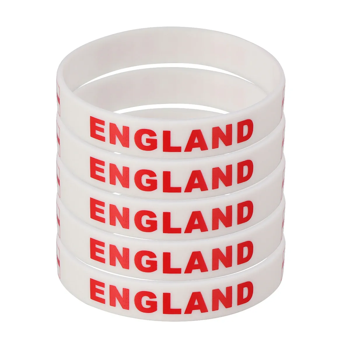 

5Pcs Flag Silicone Wristband Country Printed Sports Bracelet for Football Match Outdoor Games Cheering Soccer Fan