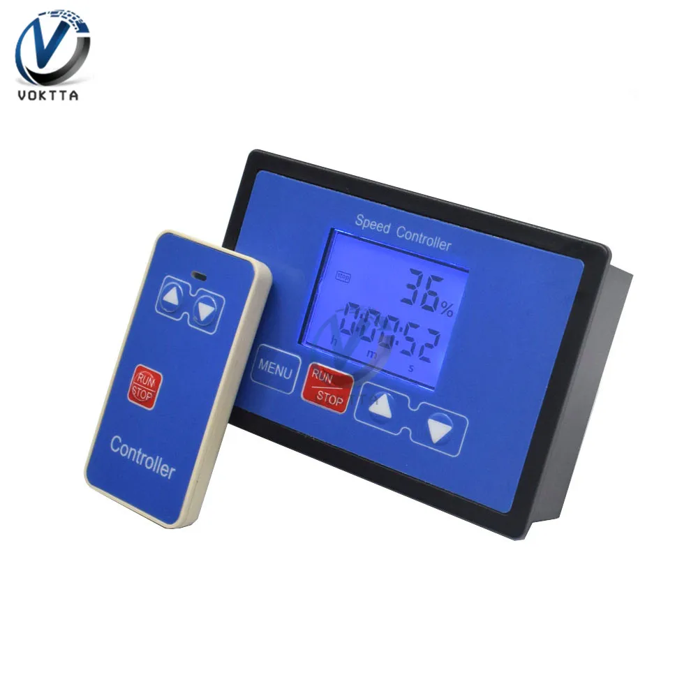 Controlador de velocidad PWM DC 6,5 V-55V 30A, pantalla Digital inteligente LCD 0 ~ 100%, tacómetro, Motor de Control remoto inalámbrico ajustable