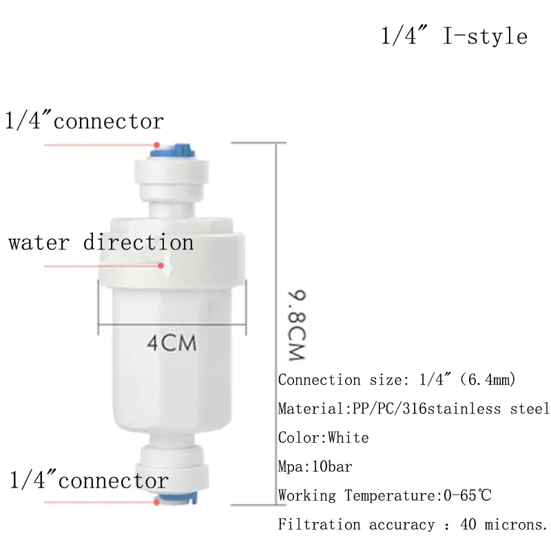 2Pcs Outdoor Misting System Water Filter Calcium Inhibitor Filter For 1/4 Garden Hose Hard Water Filter Misting System Protector