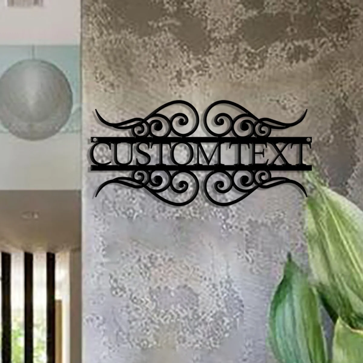 Custom Personalized Address Black Metal Sign House Number Sign Street Address Plaque Outdoor Door Sign Housewarming Wall