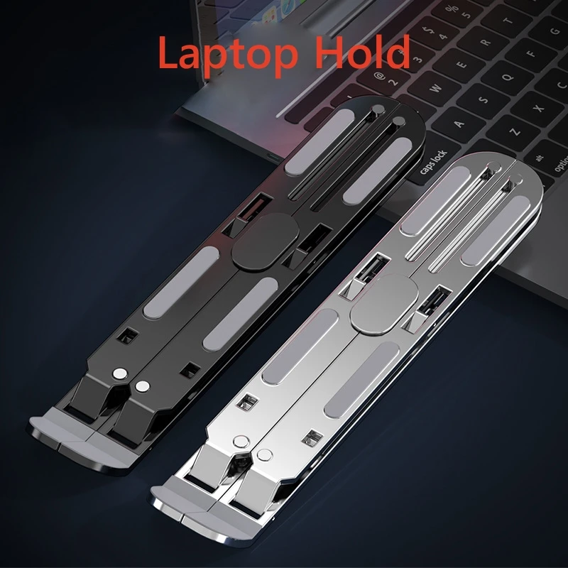 Adjustable Laptop Stand Foldable Aluminum Alloy Notebook Stand Base Portable Non-slip Raising Cooling Support Laptop Bracket