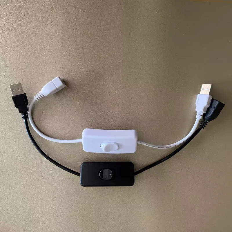 28cm USB Cable with Switch ON/OFF Cable Extension Toggle for USB LED String USB Gadget USB Power Supply Device Tools