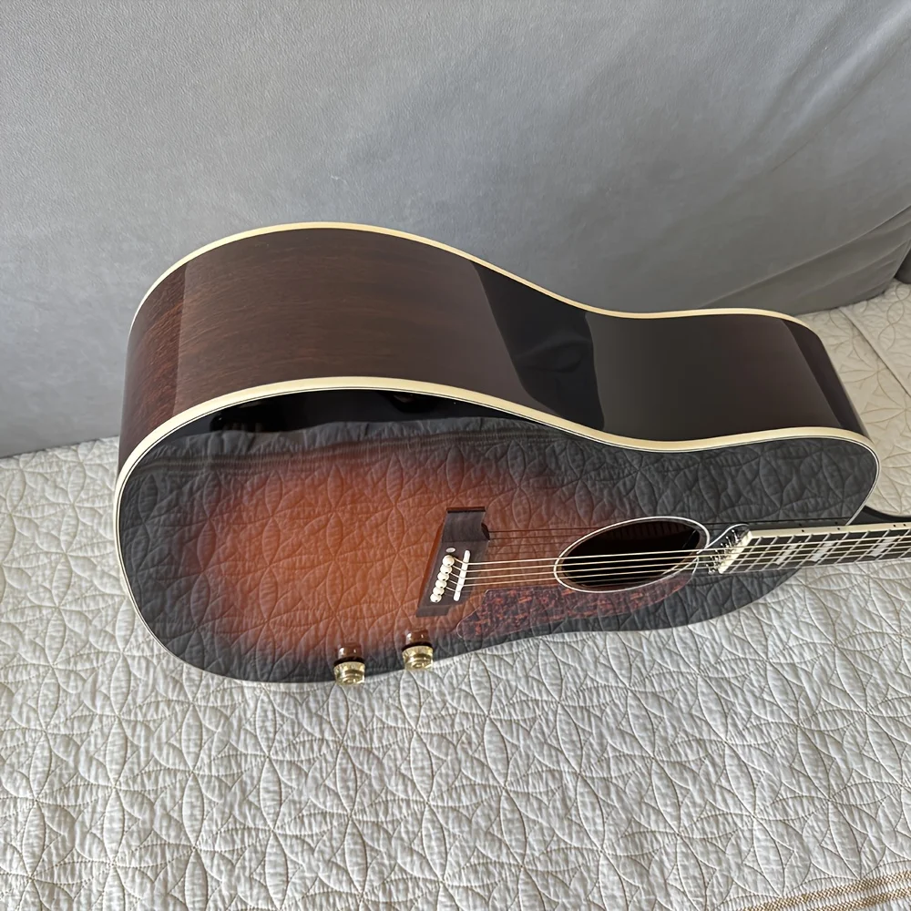 Professional Sunset Ribbon EQ J-160 Acoustic Guitar Spruce Top 6 String Folk Style view 4