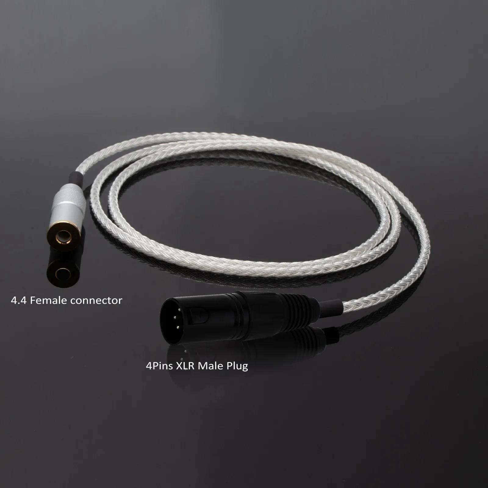 High Quality16 Core OCC Silver Plated Headphone Earphone Extension Cable For xlr 2.5mm 3.5mm 6.5mm 4.4mm male to 4.4mm female