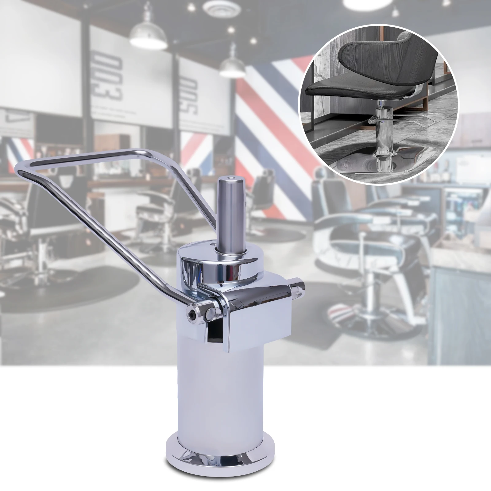 Barber Chair Hydraulic Pump Replacement – High-Quality Iron, PP, and Steel Construction, Easy Installation