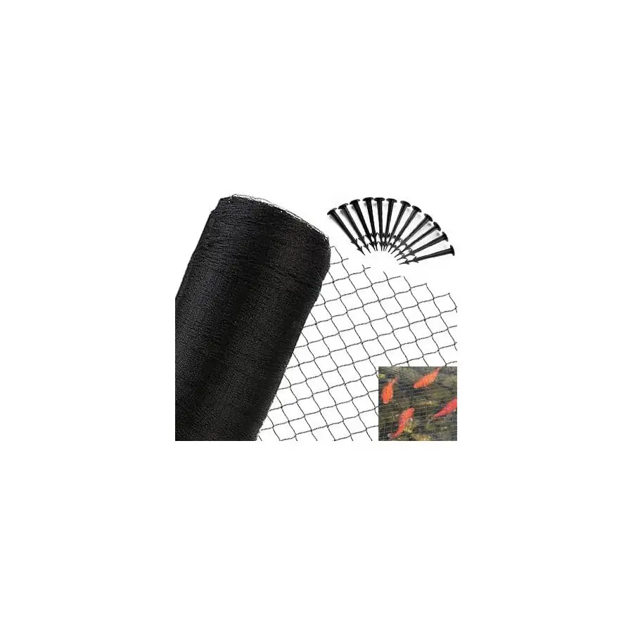 

25x50 Ft Pond Netting for Leaves, 1 2 in Fine Mesh, Strong Woven Koi Fish Net Cover, Against Birds, Cats amp Predators, Stakes I