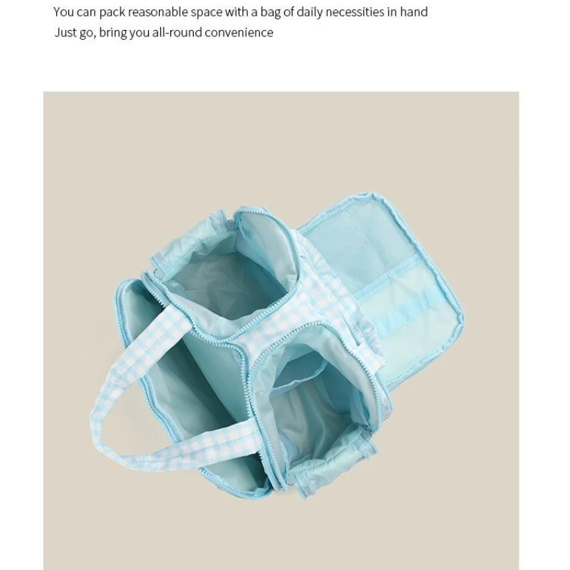 YIFAN  Quilted Makeup Bag Women, Multifunctional Makeup Bag, Large Capacity Toiletry Bag, Travel Storage Cosmetic Bag