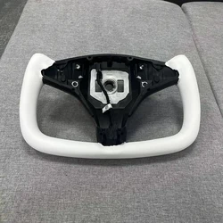 YOKE steering wheel for Tesla model X Leather steering wheel for Tesla model S