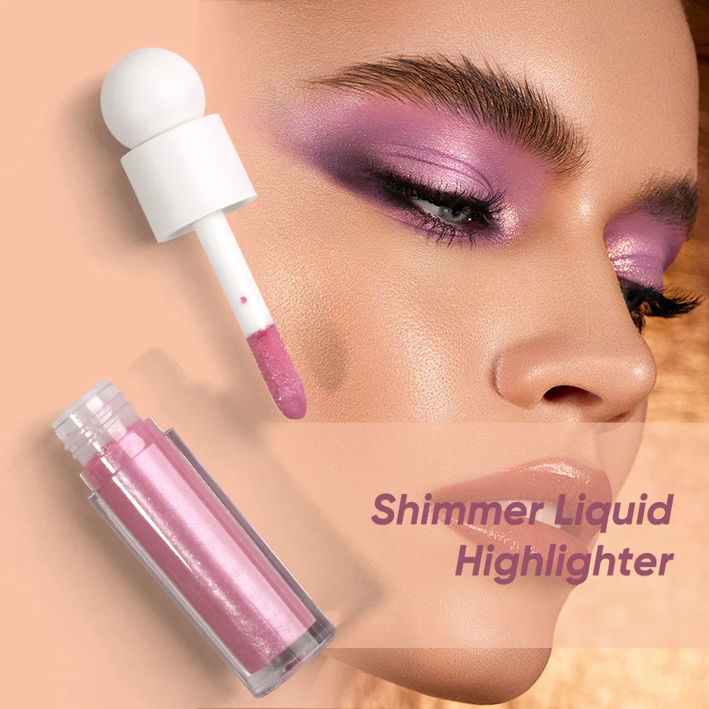 Rozświetlacz w płynie Niestandardowe logo Bronzer do twarzy Konturowanie ciała Shimmer Mineralny brokat Cień do powiek Róż w kremie Makijaż Hurtownia