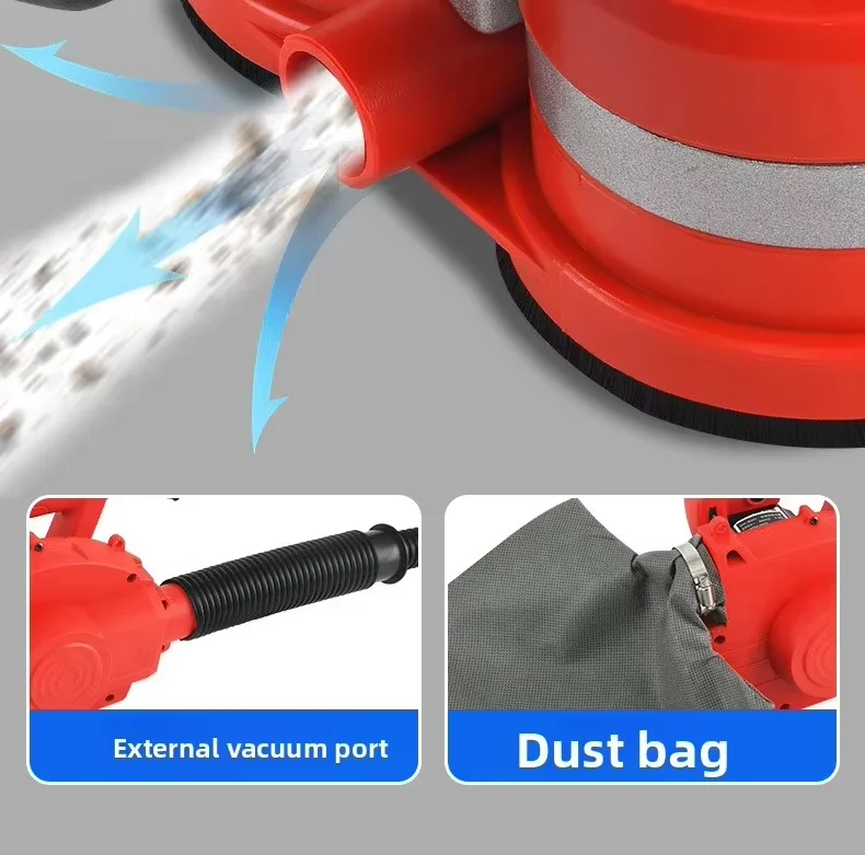 ماكينة صنفرة محمولة بثلاثة رؤوس خالية من الغبار، مطحنة خرسانة لإعداد سطح الخرسانة من الأرض إلى الأرض #4