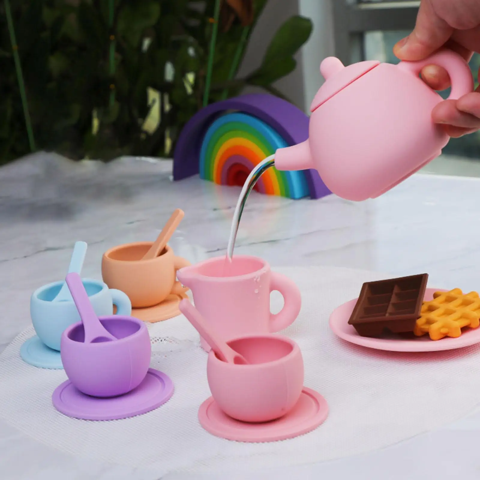 Afternoon Tea Toy Set Tea Party Tableware Food Accessories Tea Set for Little