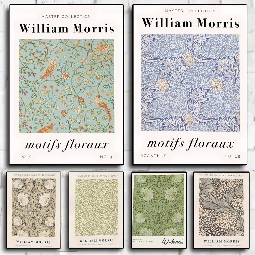 Wildflowers retro artistic Poster Living Bed Room Bar Hallway Sticky Wall Art Printing Waterproof Aesthetic Decor
