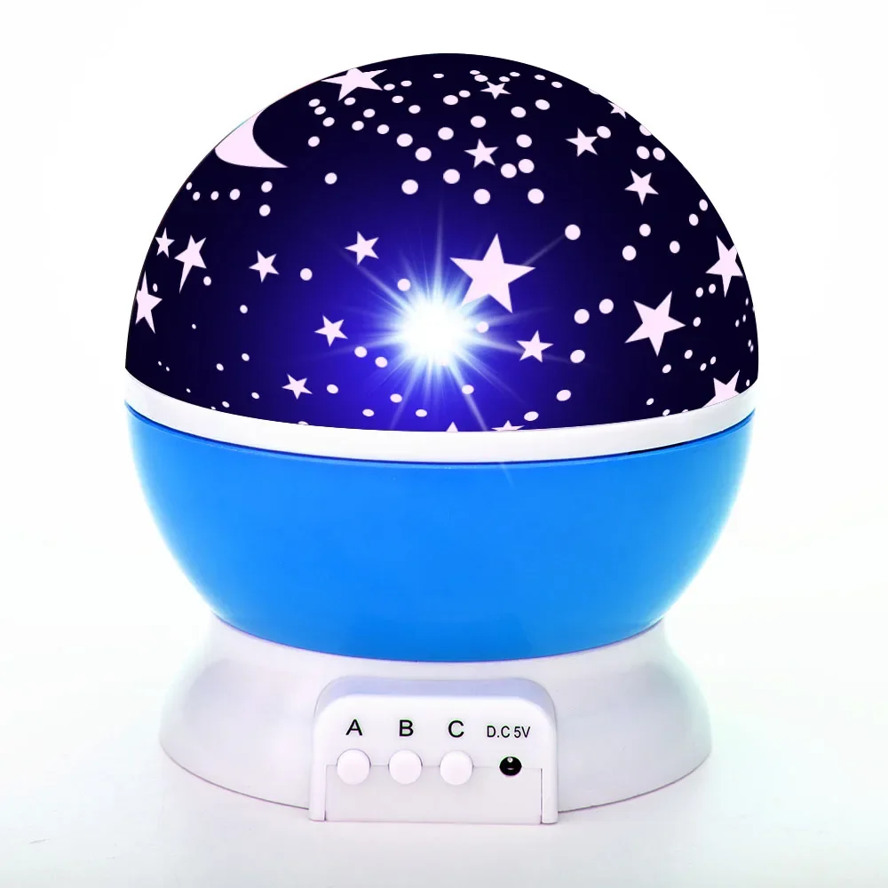 Dream sky light projection rotating the moon romantic atmosphere all over the sky star spherical galaxy led children night light