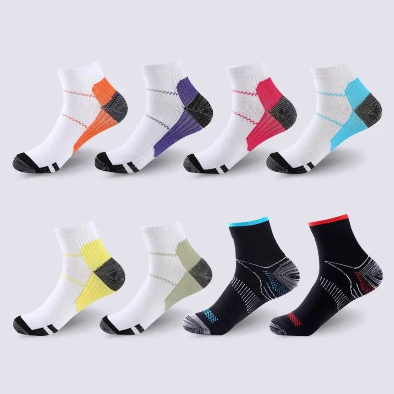 

Foot Compression Socks Men Women Marathon Running Summer Thin Outdoor Protect Ankle Compression Sports Crew Socks 4pair/lot