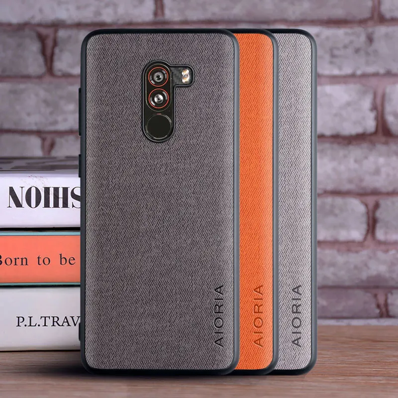 Textile Case for Xiaomi Pocophone F1 Soft TPU with Hard PC 3in1 material perfect touching feel