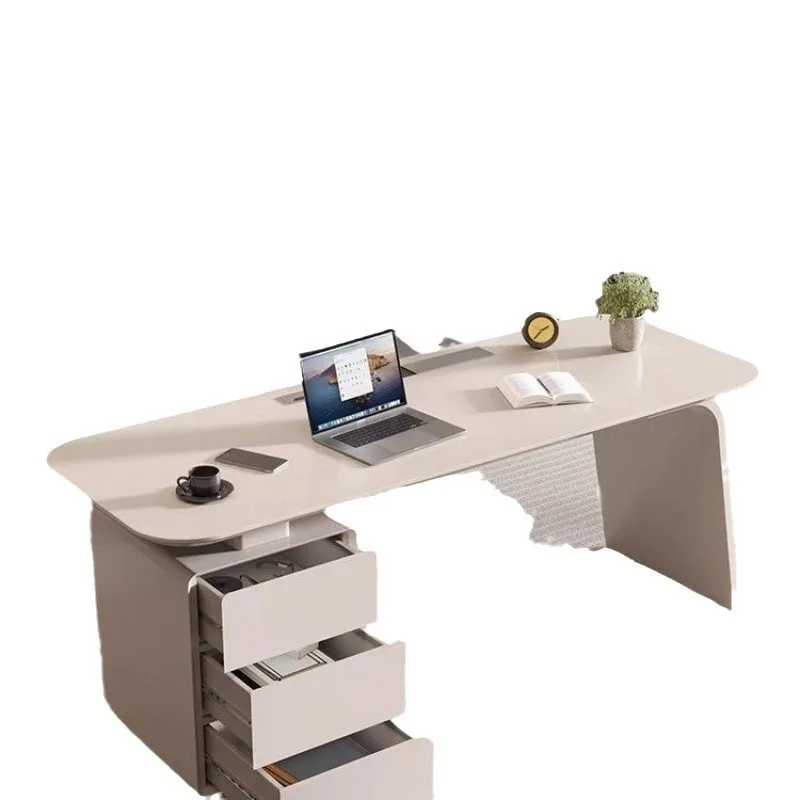 White desk boss table desk computer table and chair combination