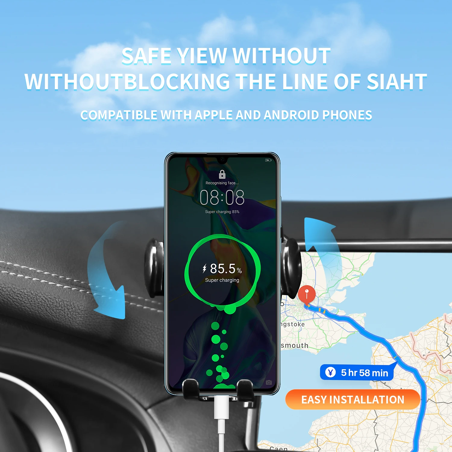 

Suitable For Toyota Sequoia Tundra 2022 2023 Screen Navigation Stand Car Screen Navigation Base Fixed Mechanical Phone Stand