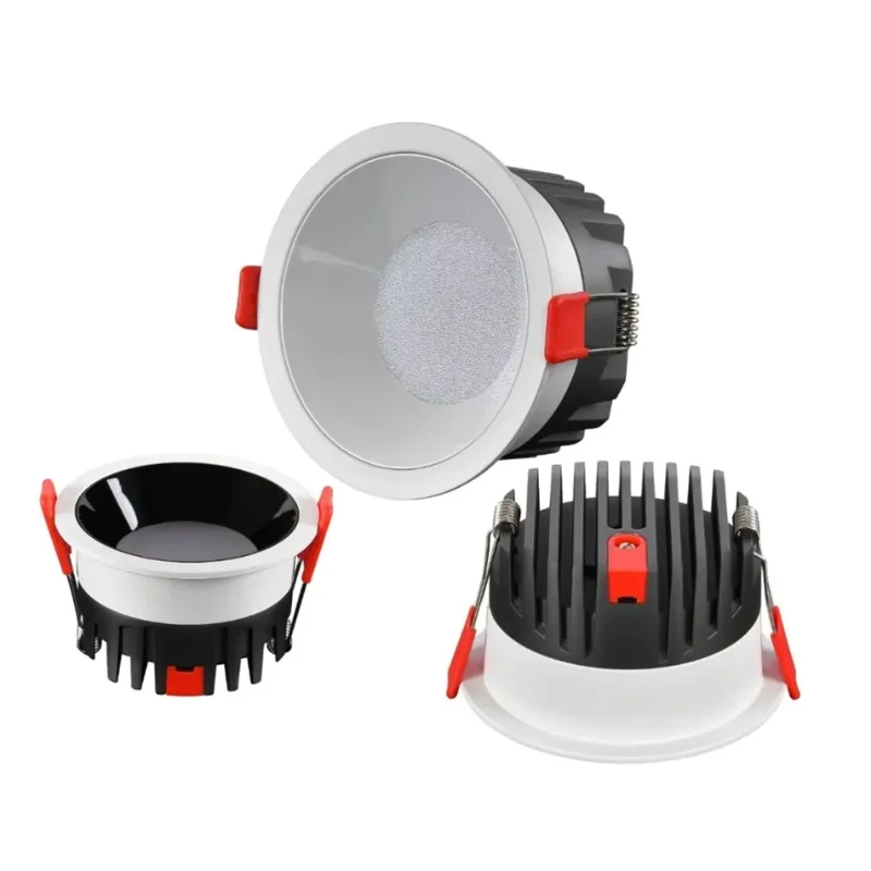 

Anti-glare Recessed Round LED Downlight 12w 15W 18W 20W 30w Led Spotlight Dimable 24W 36W Ceiling Lamp Indoor Lighting