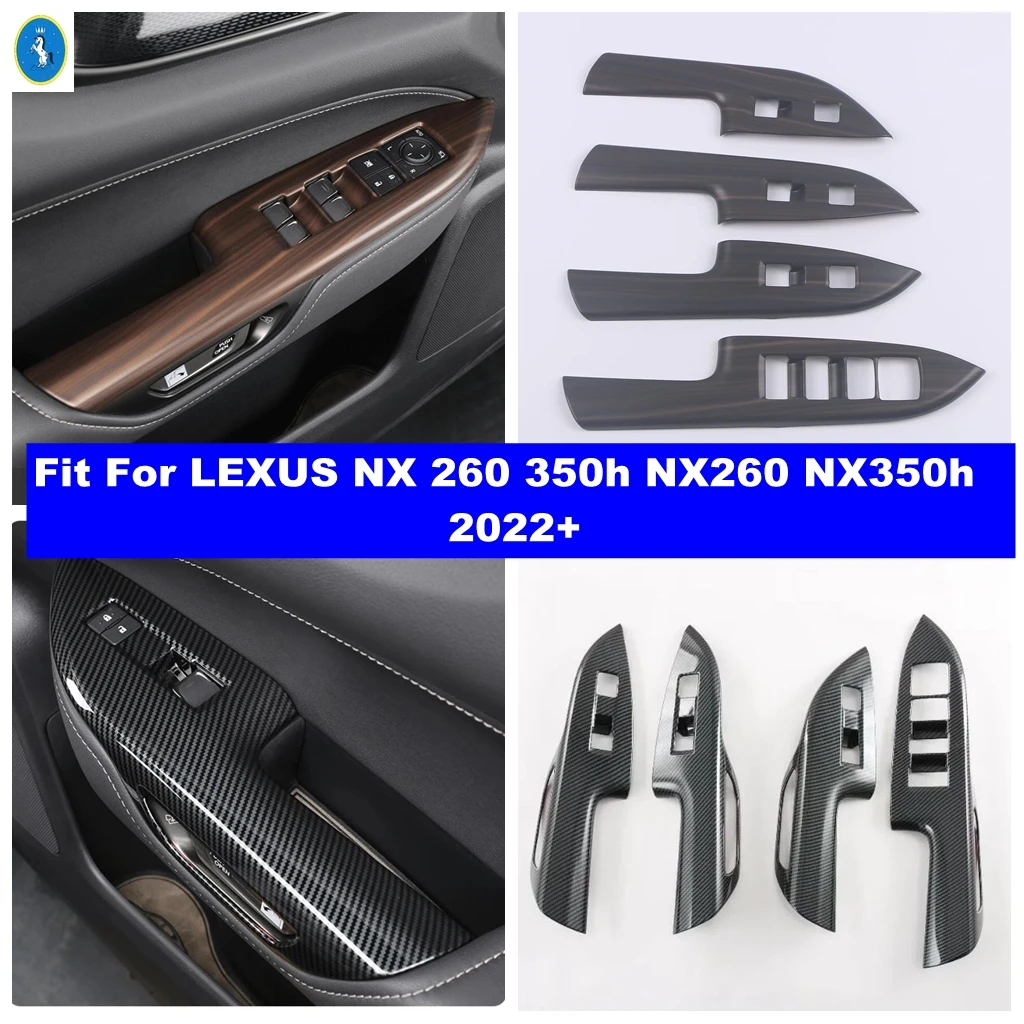 

Car Interior Carbon Fiber Window Lift Switch Cover Trim Armrest Frame Accessories For LEXUS NX 260 350h NX260 NX350h 2022 - 2025