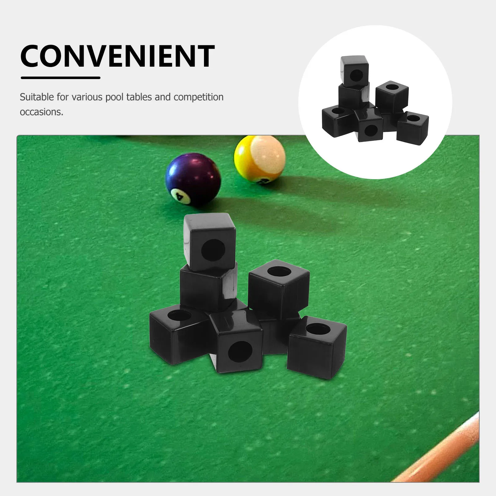 20 قطعة حامل الطباشير البلياردو الأسود 1.1 بوصة المحمولة مربع بركة الطباشير حالة السنوكر اكسسوارات البلياردو جديلة صندوق تخزين بركة #6