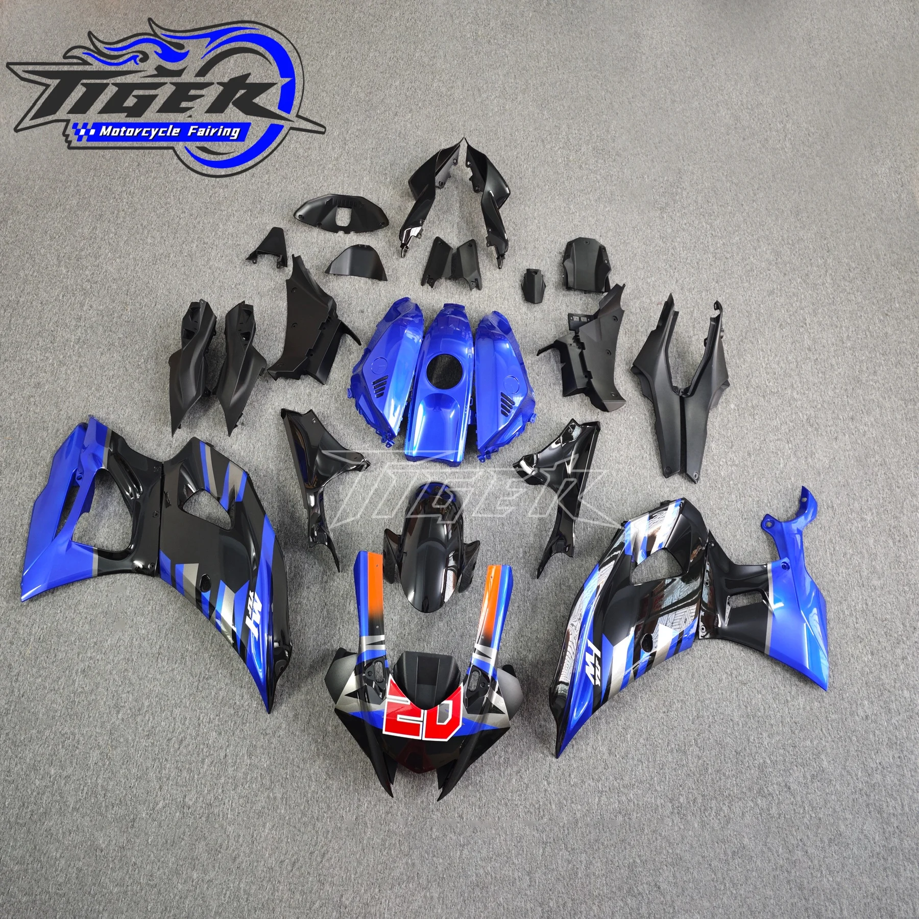 Motorcycle Fairing Kit fits for Yamaha YZF-R7 22 23 YZFR7 2022 2023 Fairing Bright black motorcycle housing